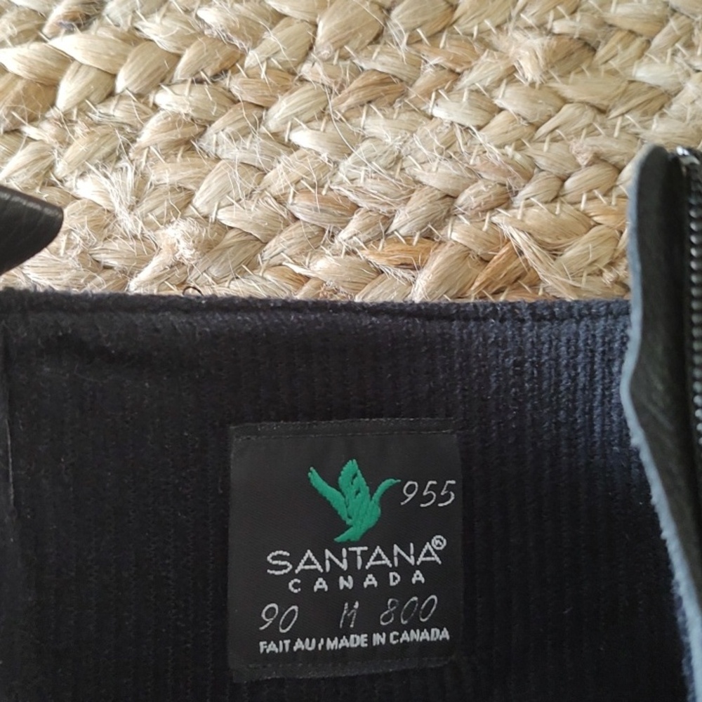 Santana Canada Black Leather Mid-Calf Zip Boots - Picture 5 of 9